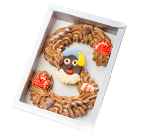 Gespoten roomchocoladeletter