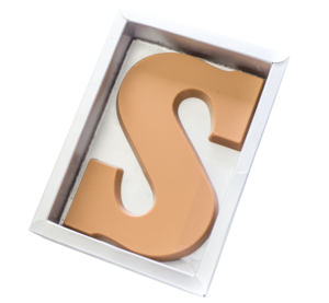 Gegoten chocoladeletter