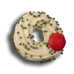 Kerstkransje Gespoten, WIT, KLEIN FORMAAT