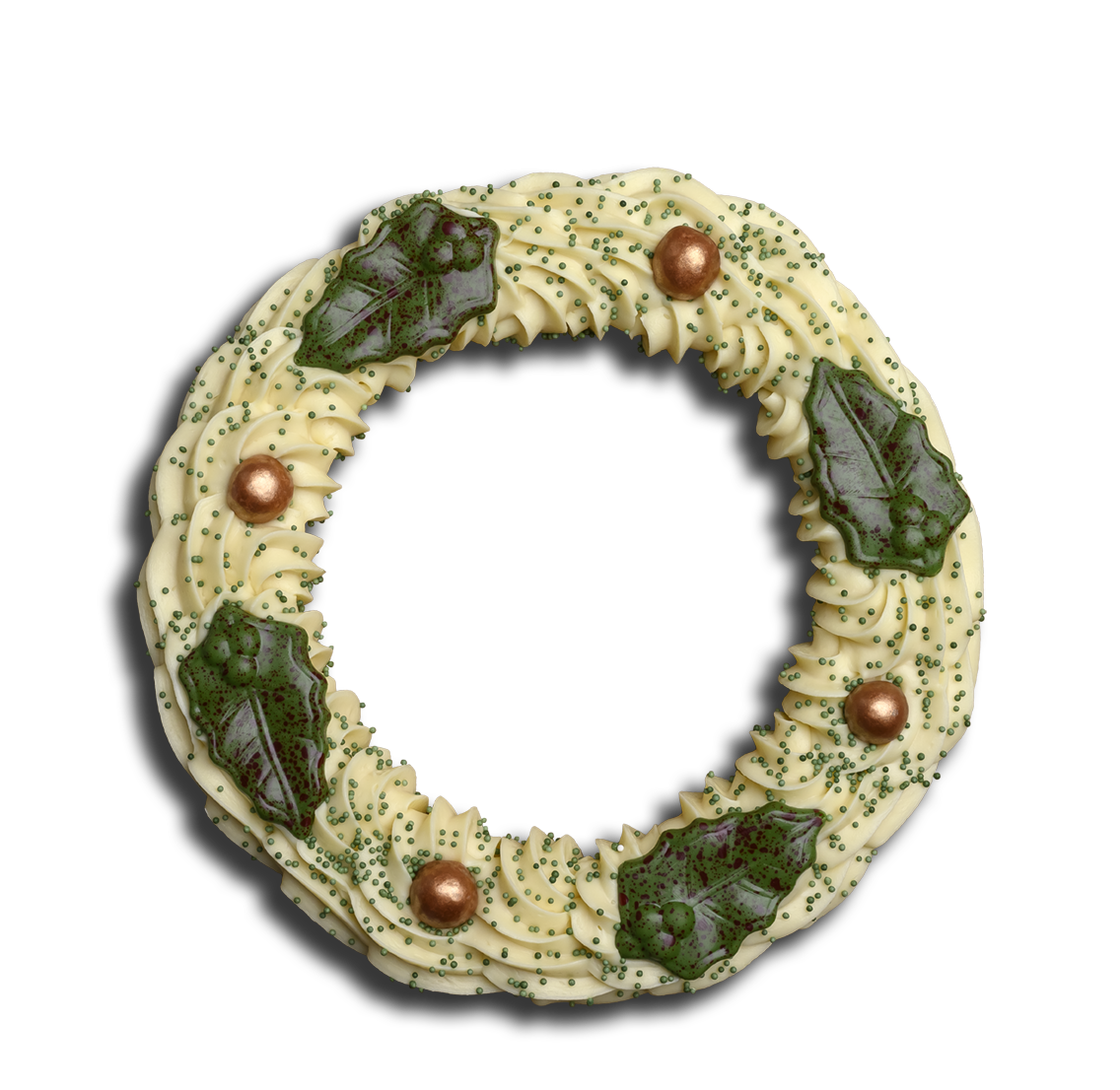 41 Kerstkrans groot wit